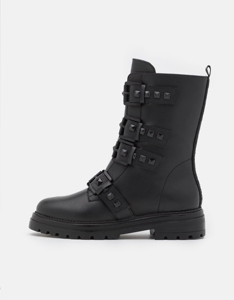 Steve Madden HALEY - Cowboy-/Bikerstiefelette - black